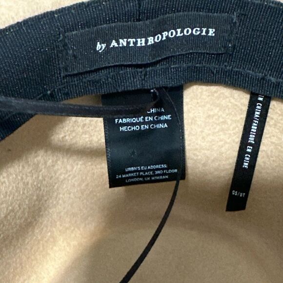 Anthropologie Tan Fedora Hat with Brown leather Band One size - Picture 8 of 12